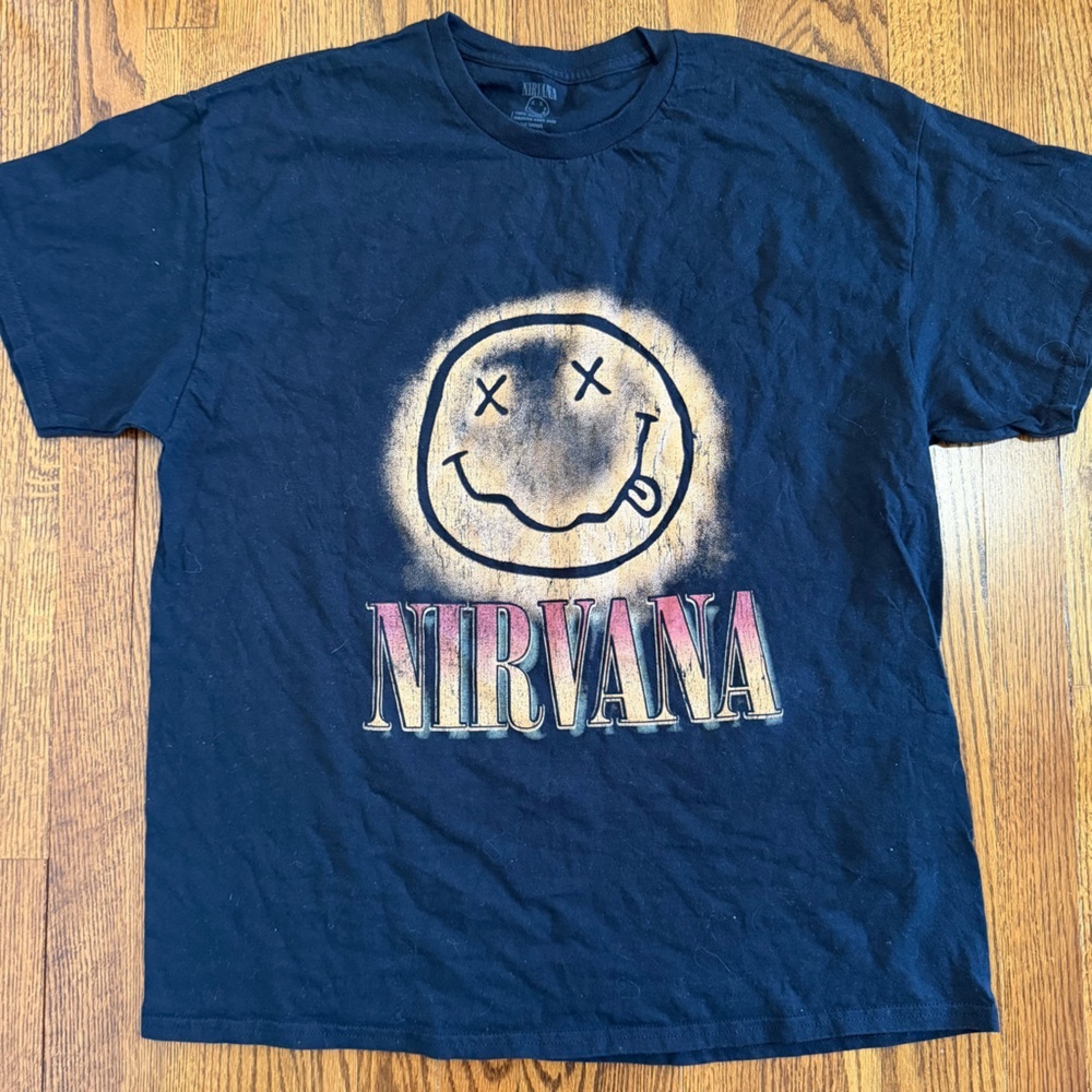 Nirvana Short Sleeve Black Tee Shirt Size XL